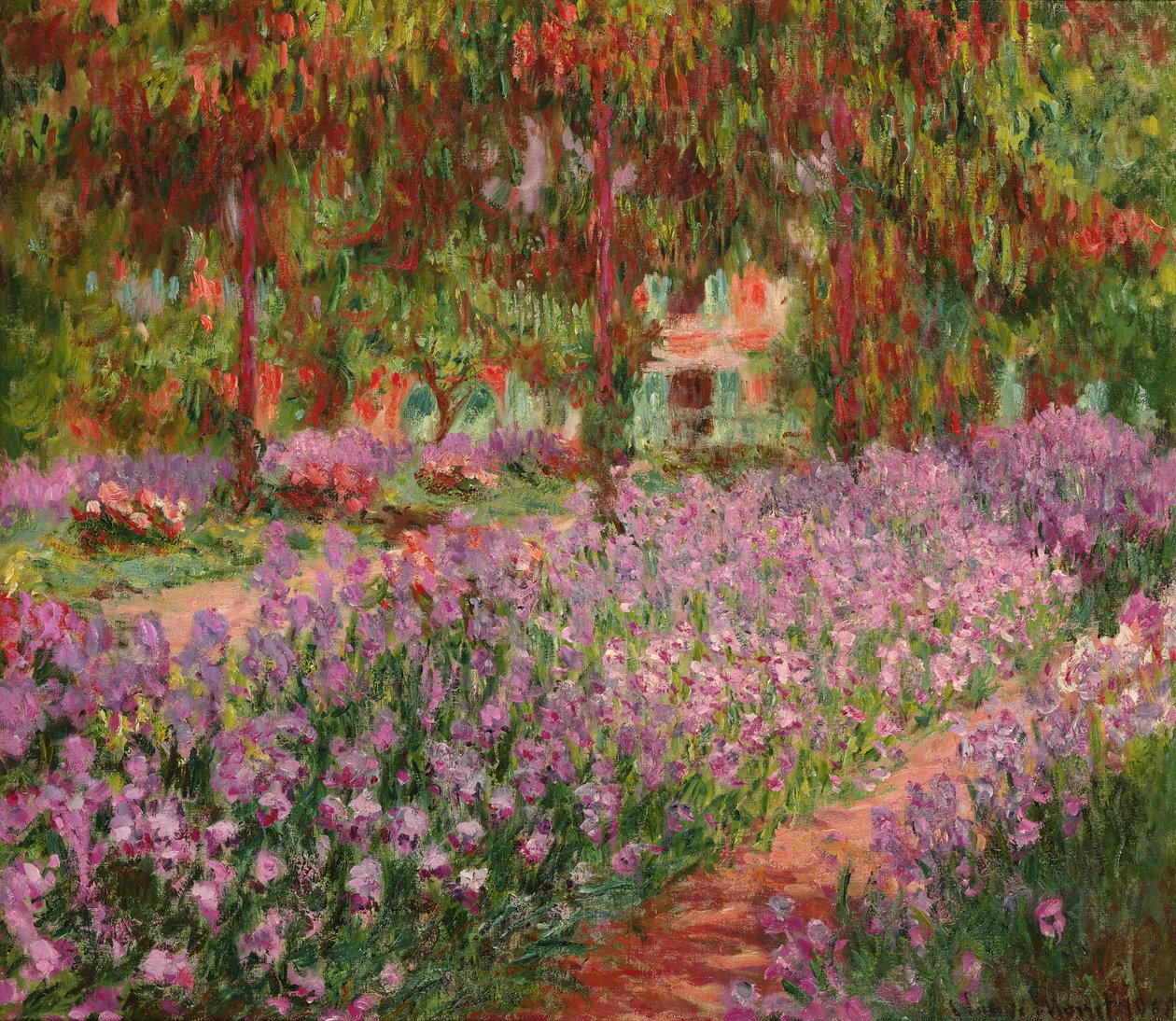 De Tuin in Giverny door Claude Monet