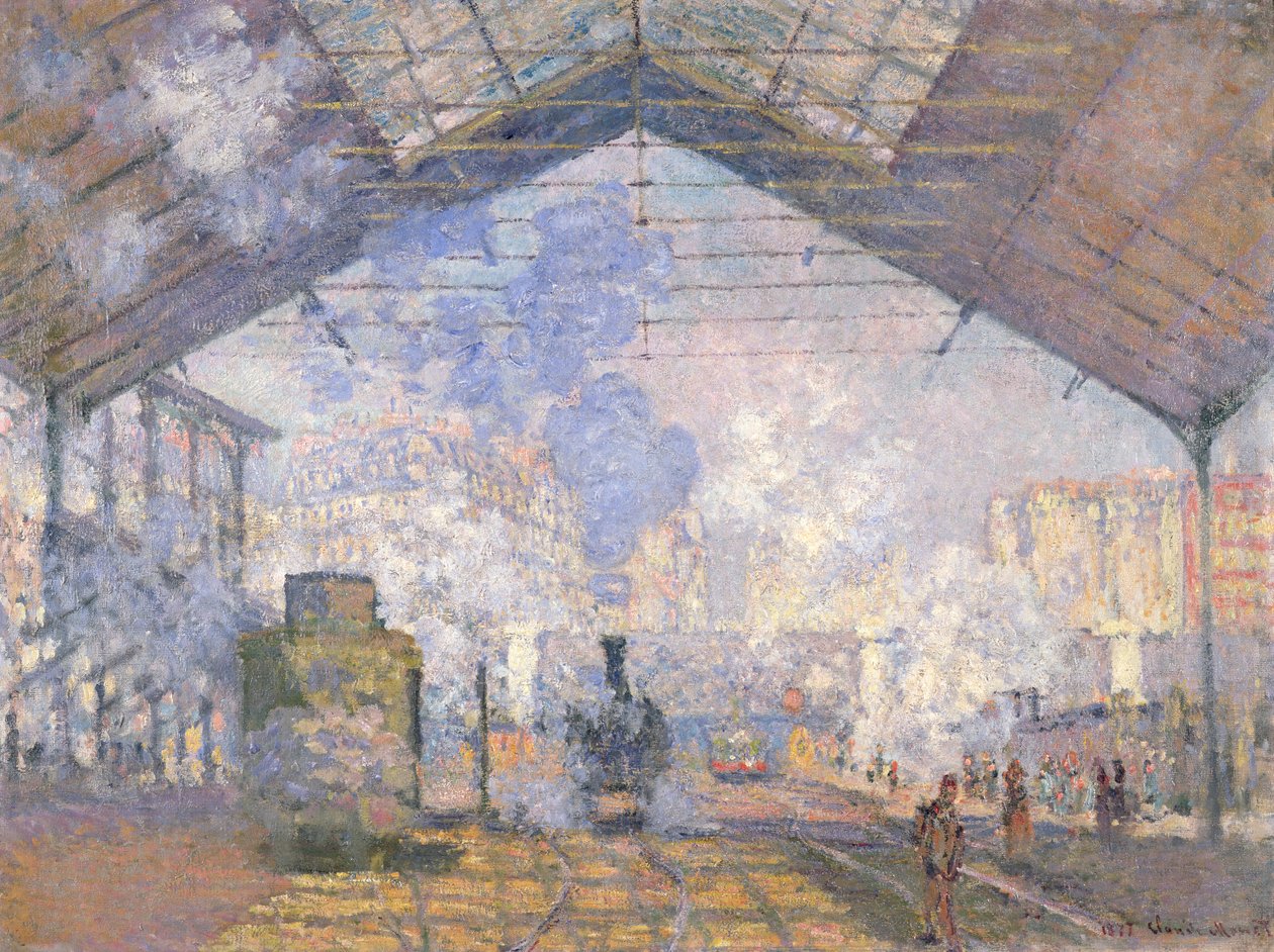 Het Gare St. Lazare, 1877 door Claude Monet