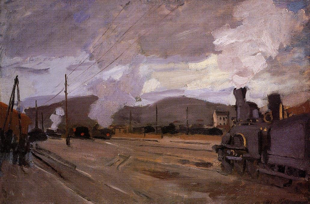 Het station van Argenteuil door Claude Monet