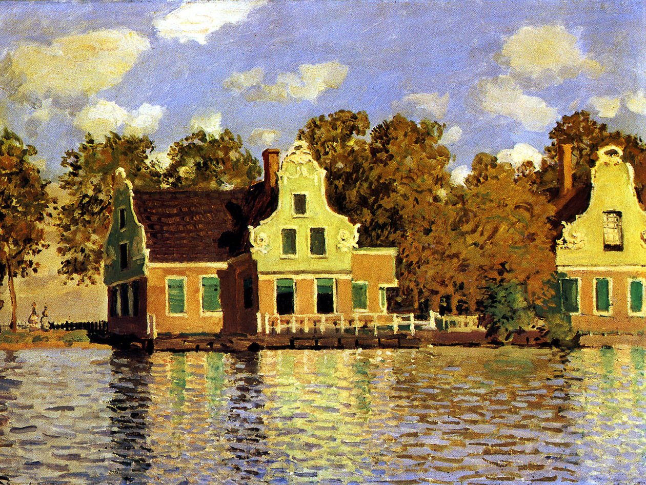 Het Huis aan de Rivier de Zaan in Zaandam door Claude Monet