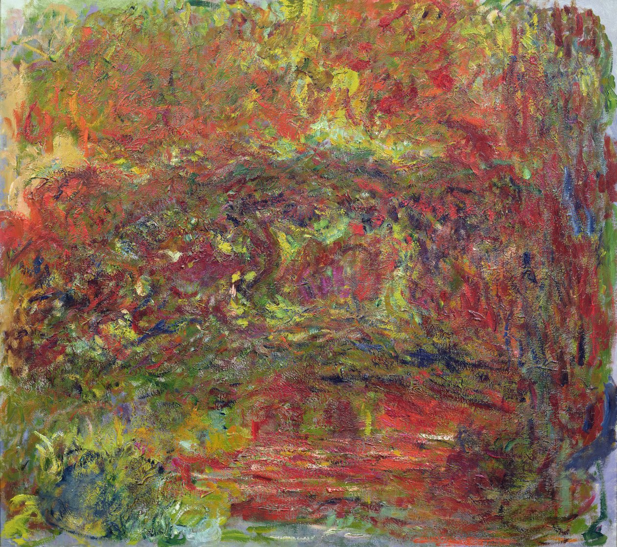 De Japanse Brug, 1918-24 (detail) door Claude Monet