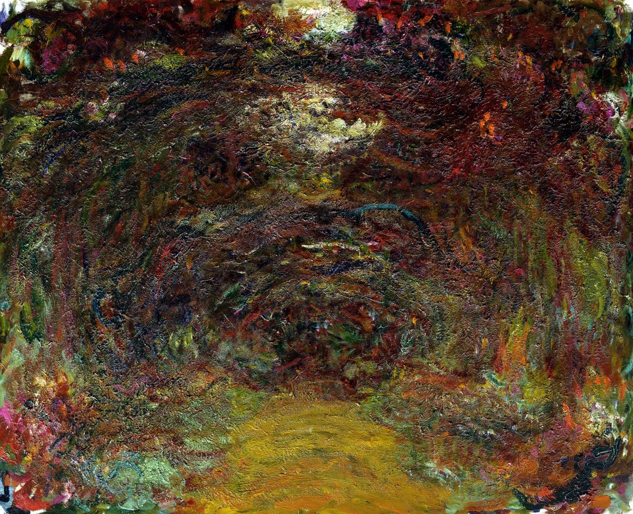Het Rozenpad, 1920-22 door Claude Monet