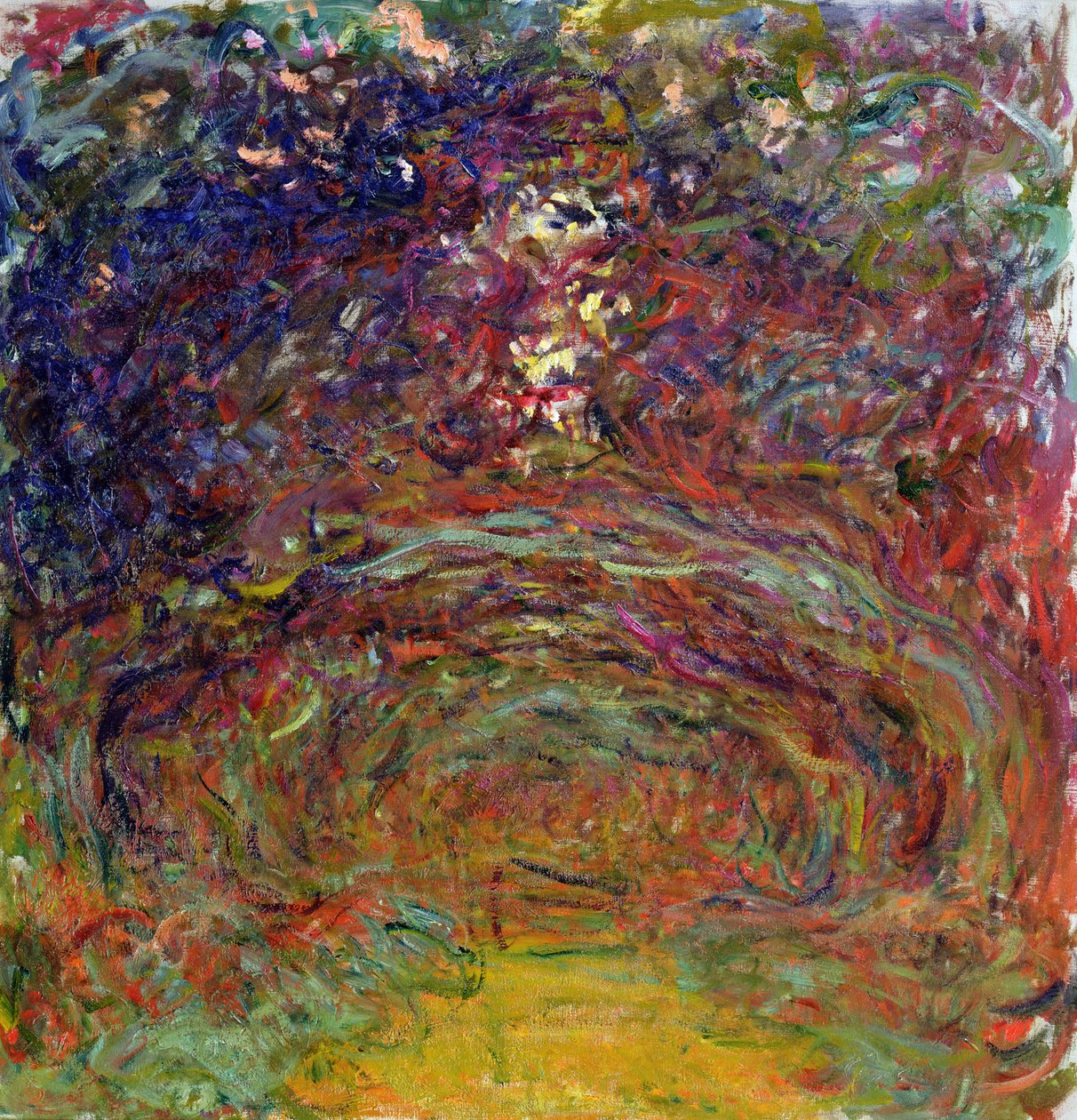 Het rozenpad in Giverny, 1920-22 door Claude Monet