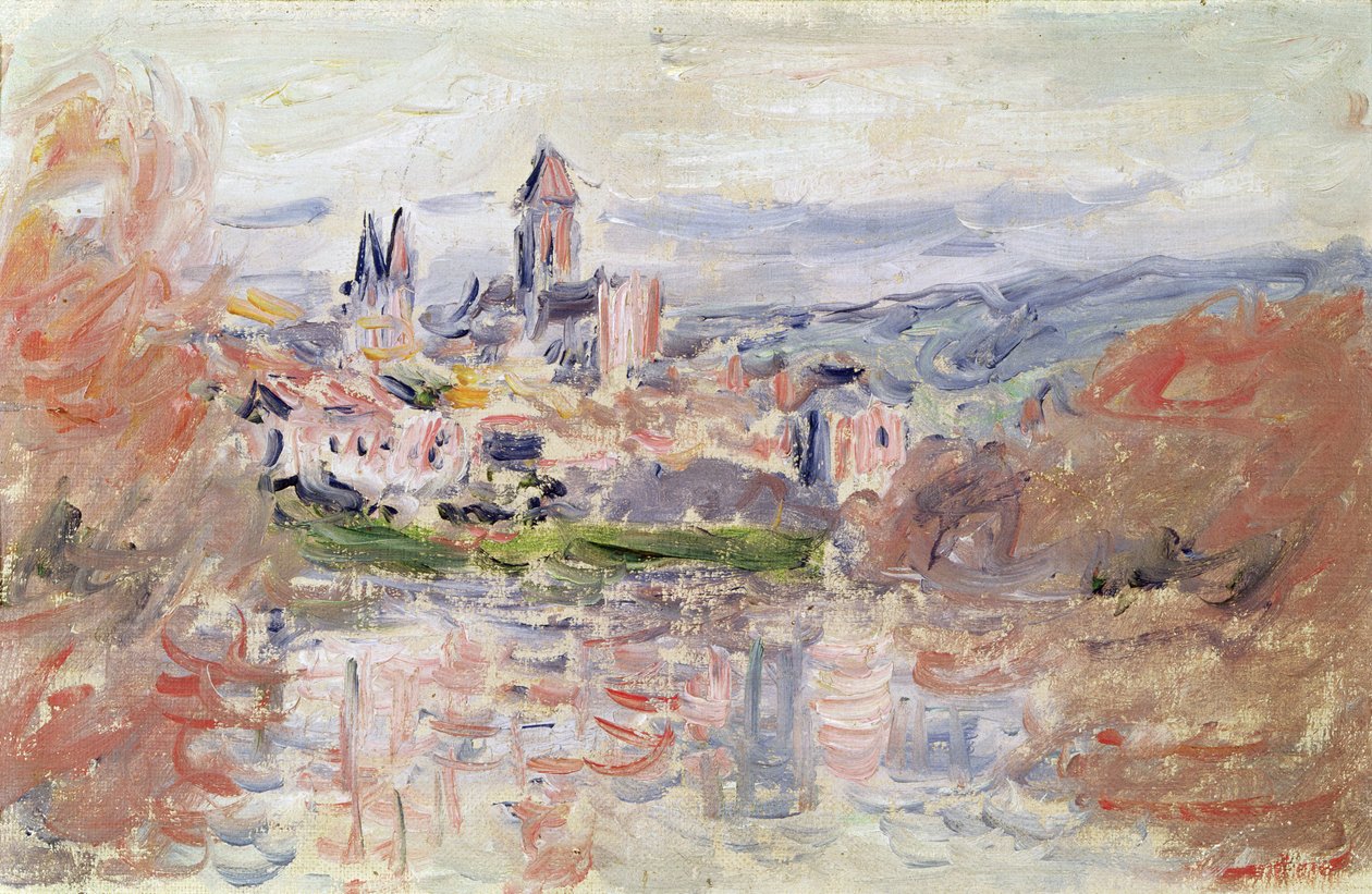 Het dorp Vetheuil, ca. 1881 door Claude Monet