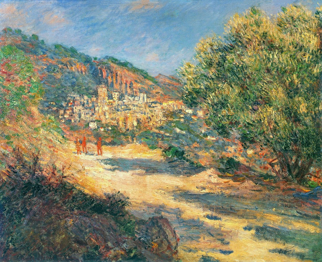 De weg naar Monte Carlo door Claude Monet