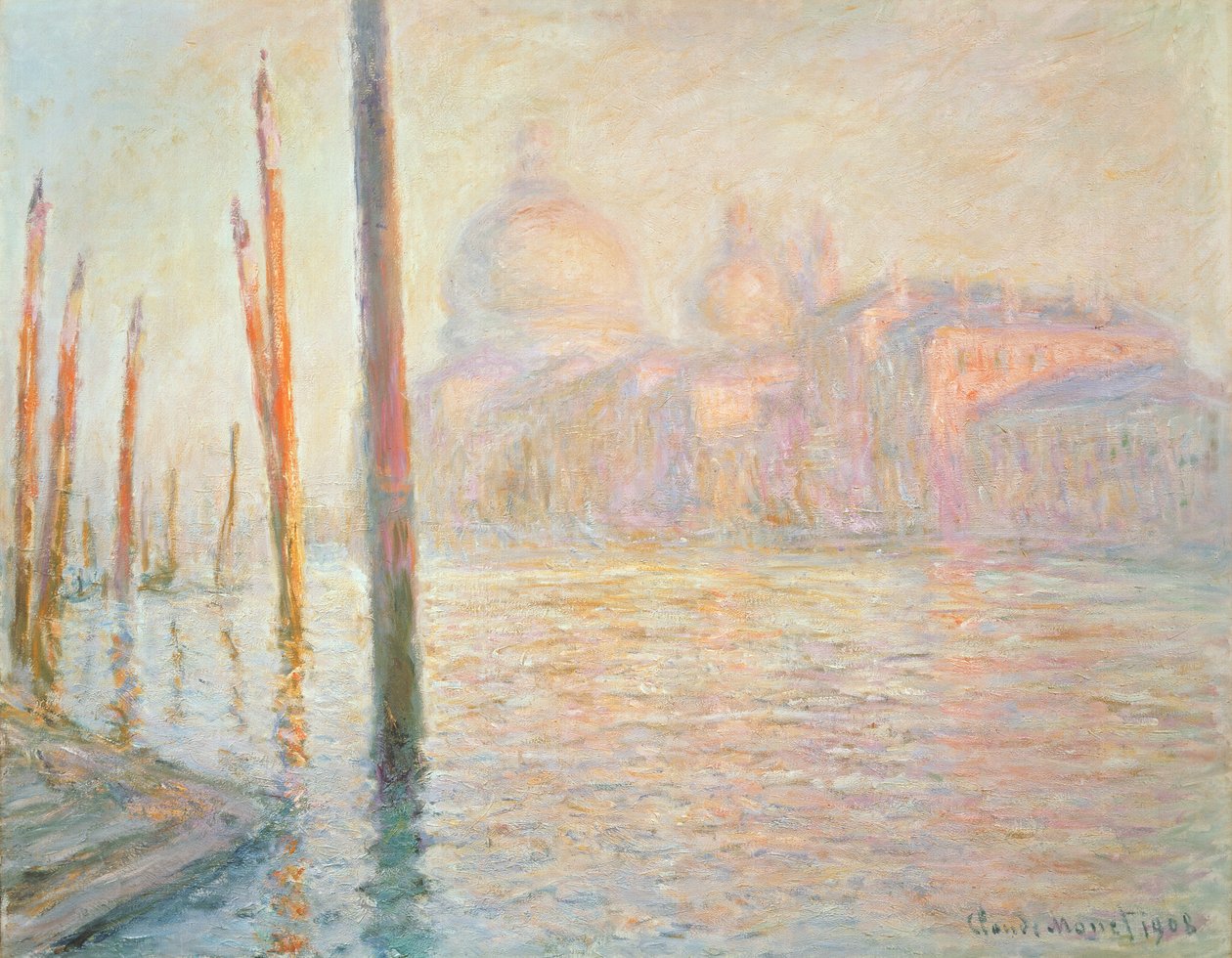 Uitzicht op Venetië, 1908 door Claude Monet
