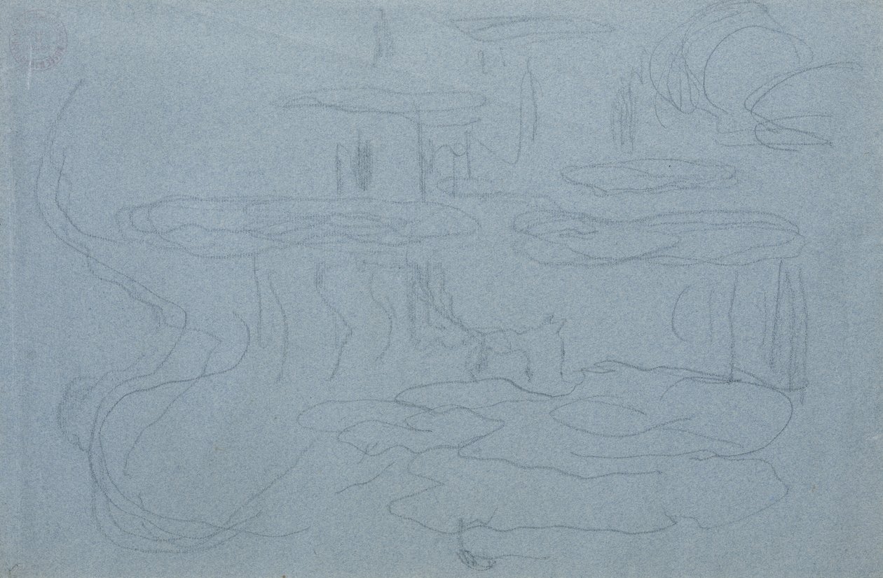 Waterlelies, ca. 1918 door Claude Monet