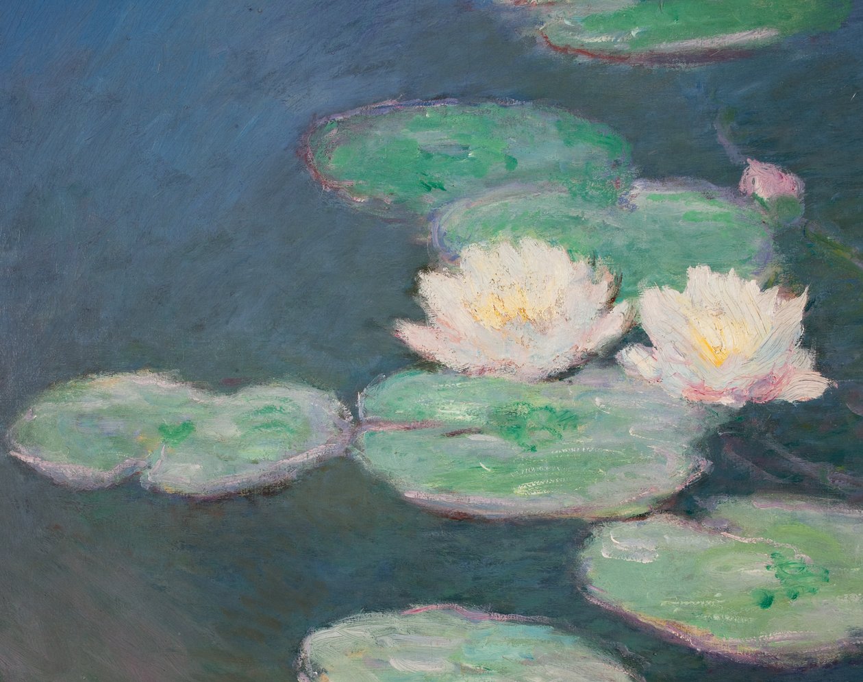 Waterlelies, avond (detail) door Claude Monet