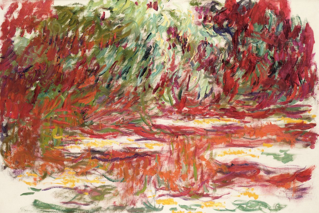 Waterlelievijver, 1918-19 door Claude Monet