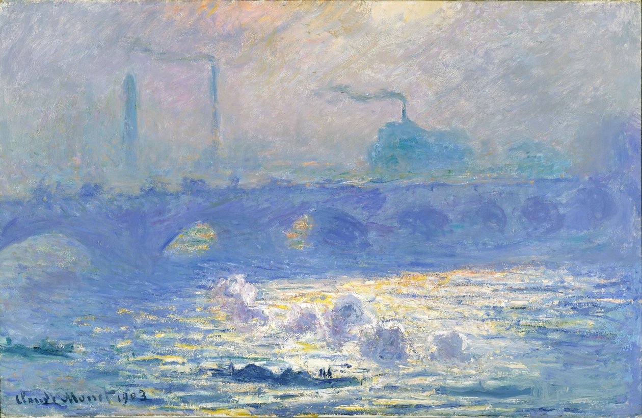 Waterloo Brug door Claude Monet