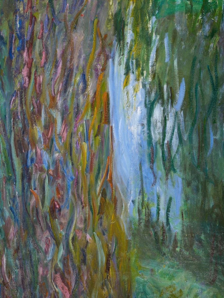 Treurwilg en de Waterlelievijver, 1916-19 (detail) door Claude Monet