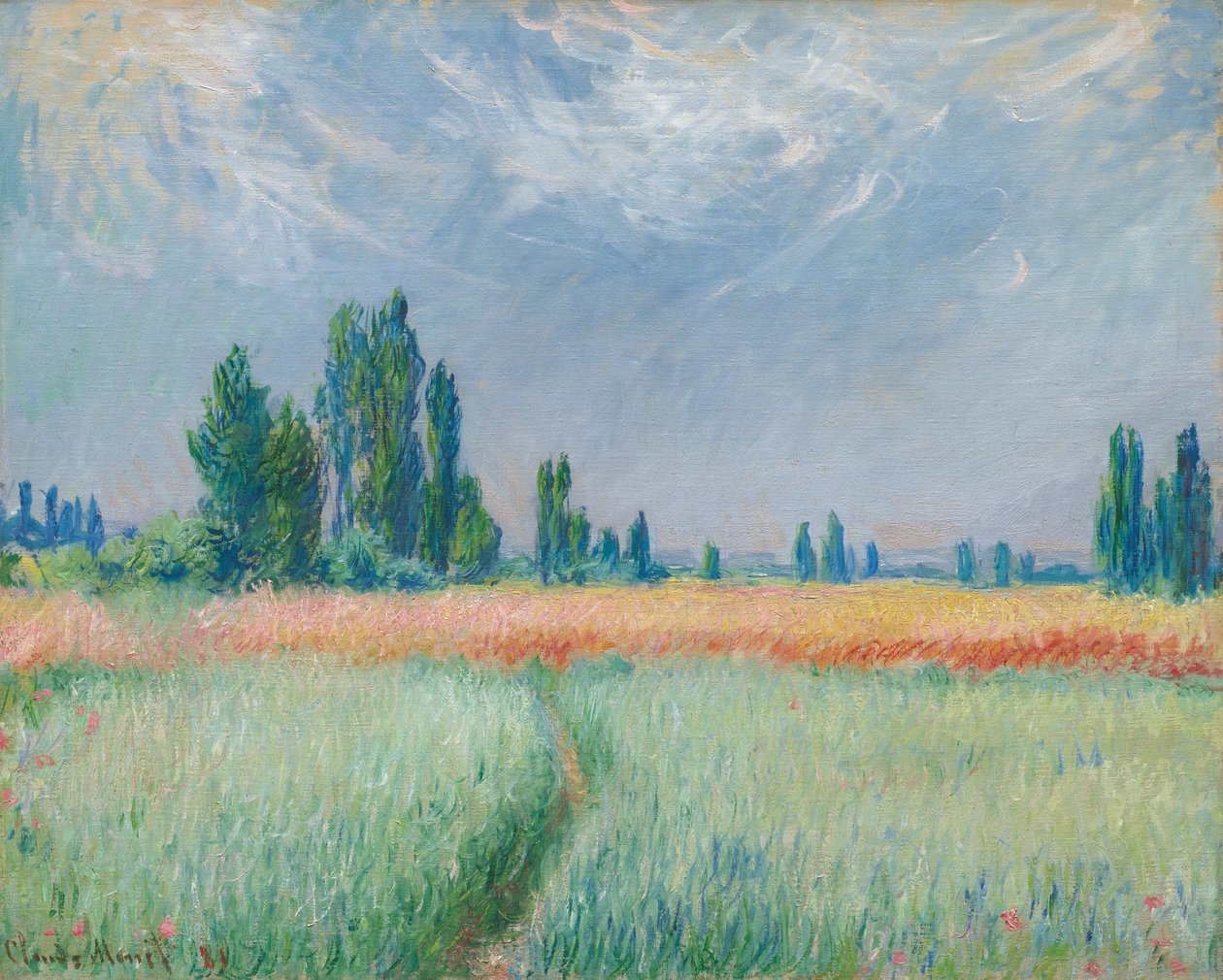 Tarweveld door Claude Monet