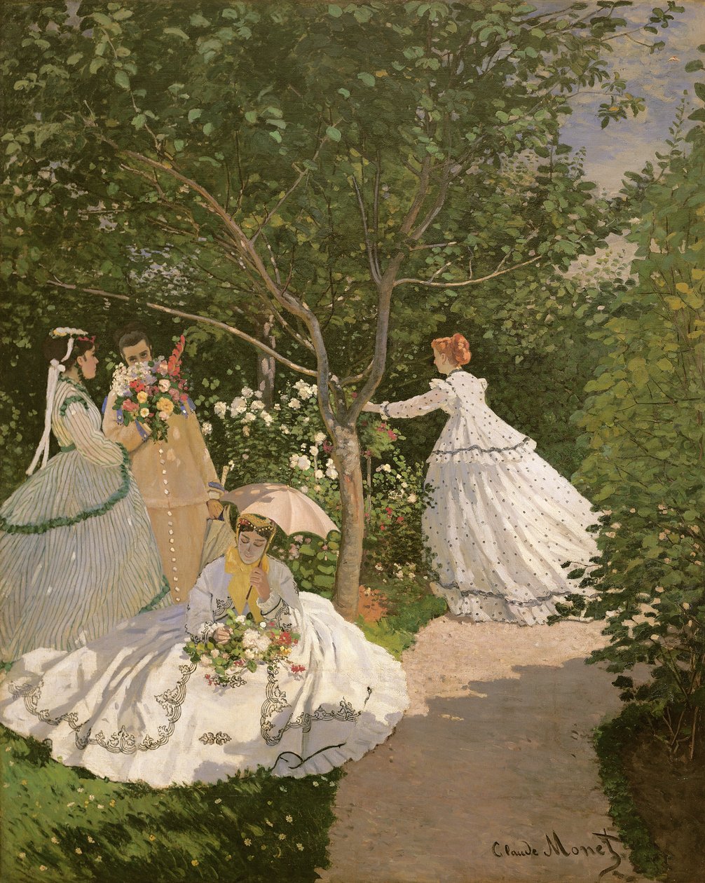 Vrouwen in de tuin, 1866 door Claude Monet