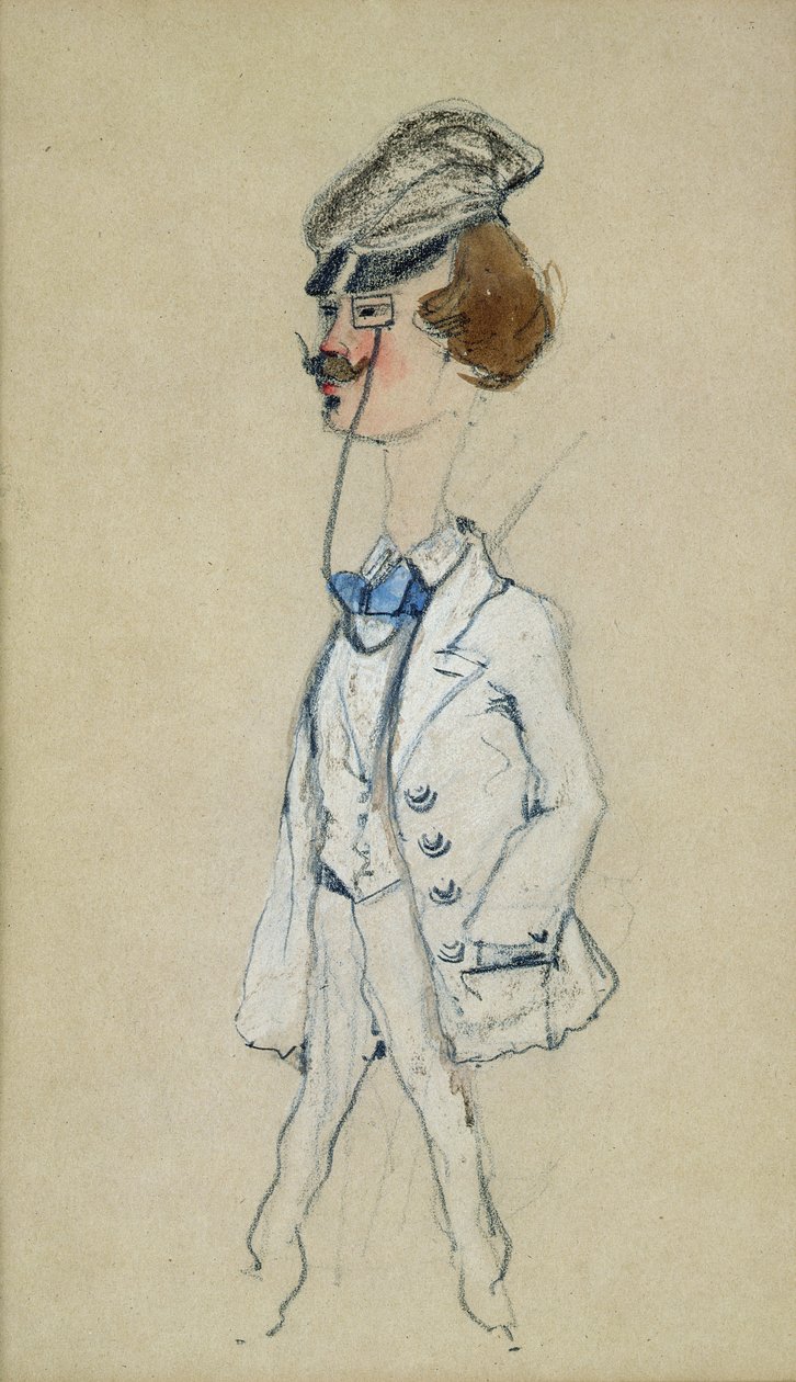 Jonge man met een monocle, 1857 door Claude Monet