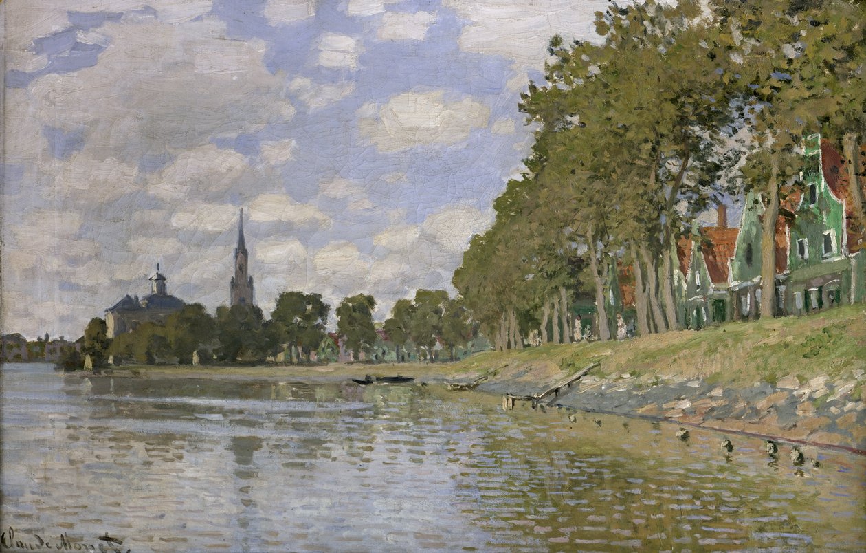 Zaandam (Nederland) 1871 door Claude Monet