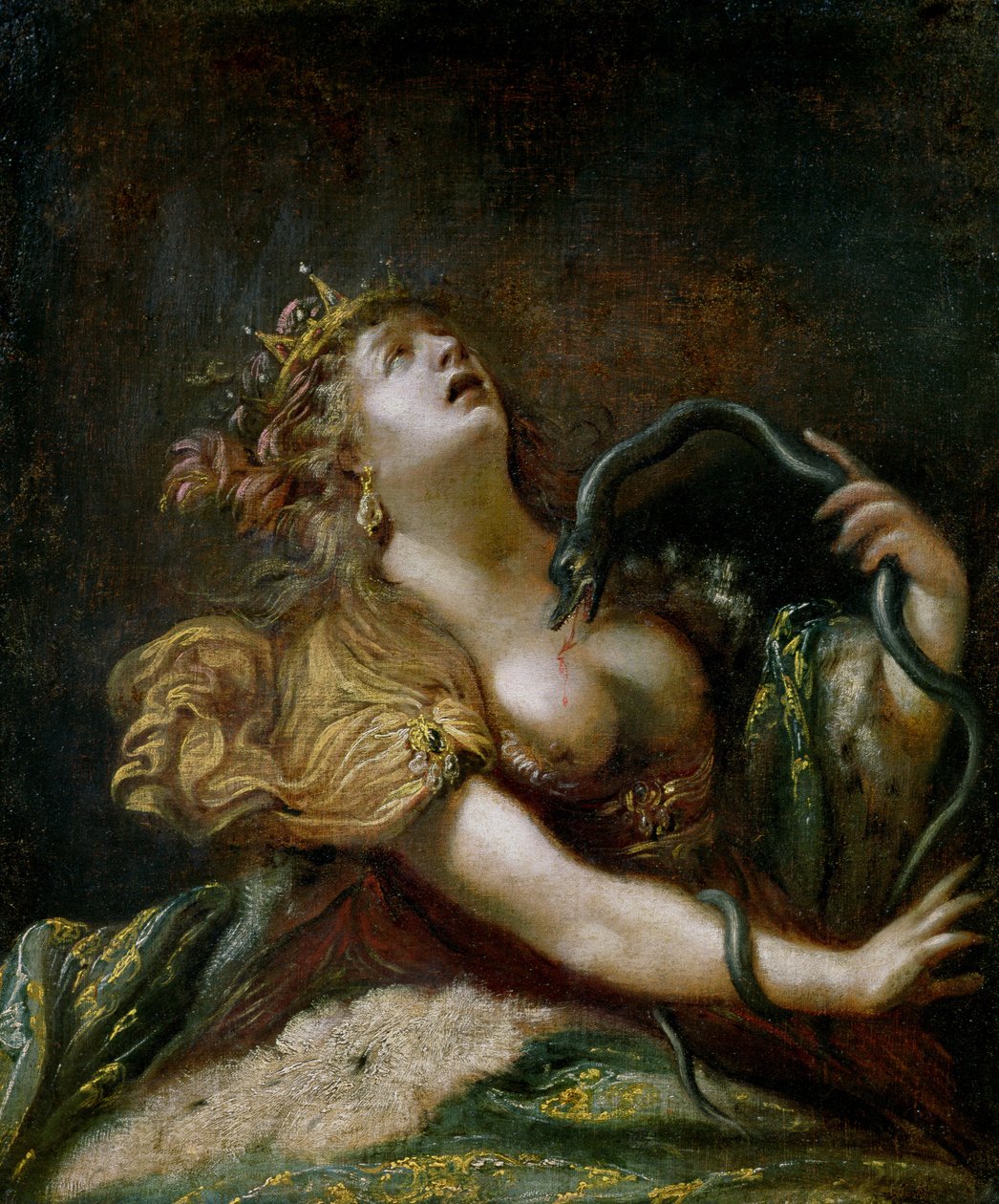 Cleopatra pleegt zelfmoord door Claude Vignon