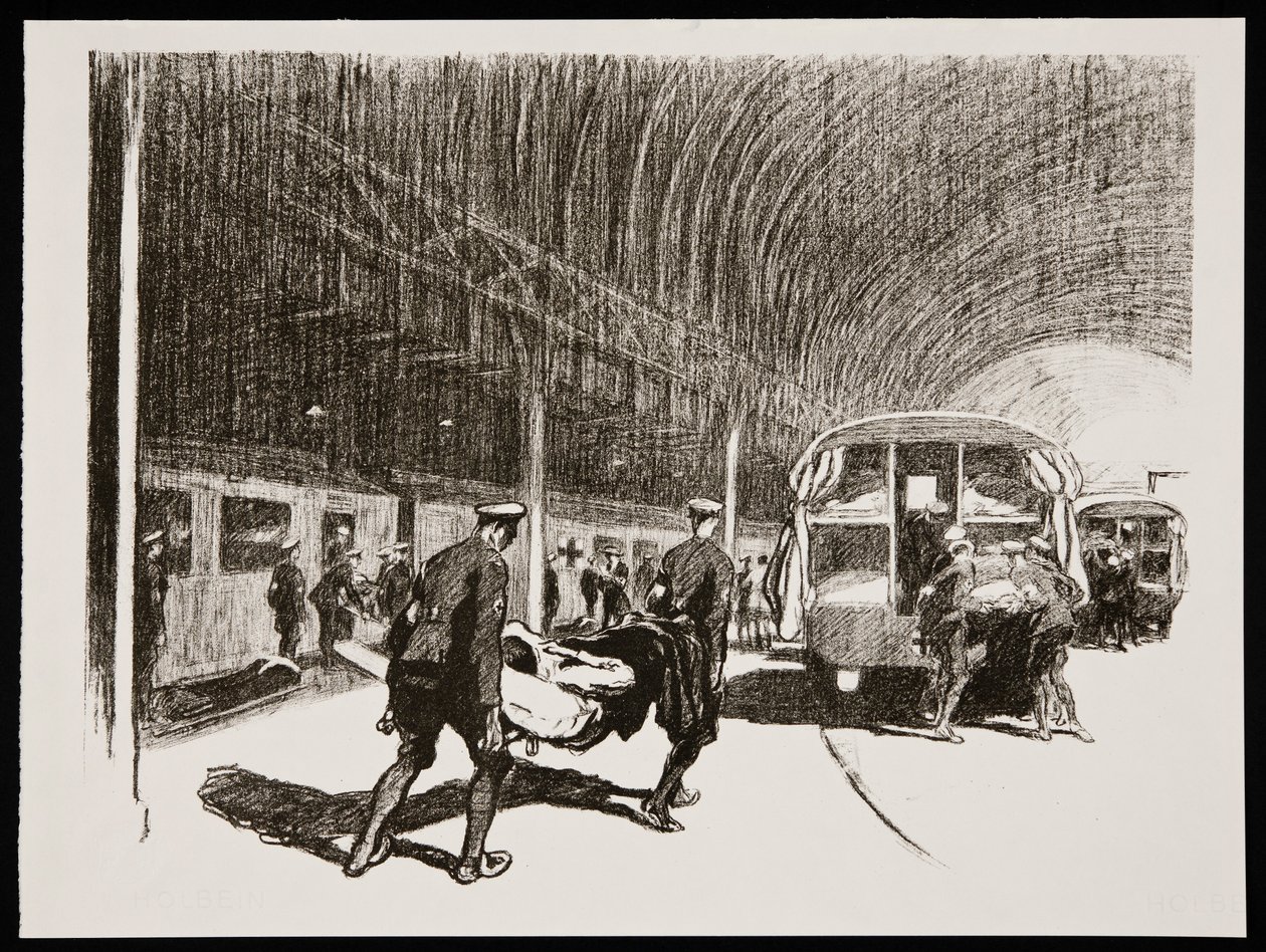 Ontscheping in Engeland, 1917 door Claude Allin Shepperson