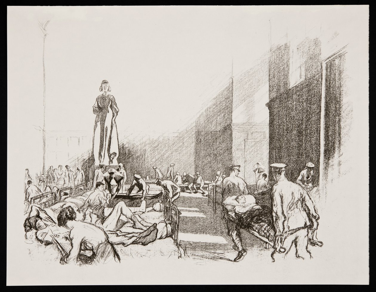 In het ziekenhuis in Engeland, 1917 door Claude Allin Shepperson