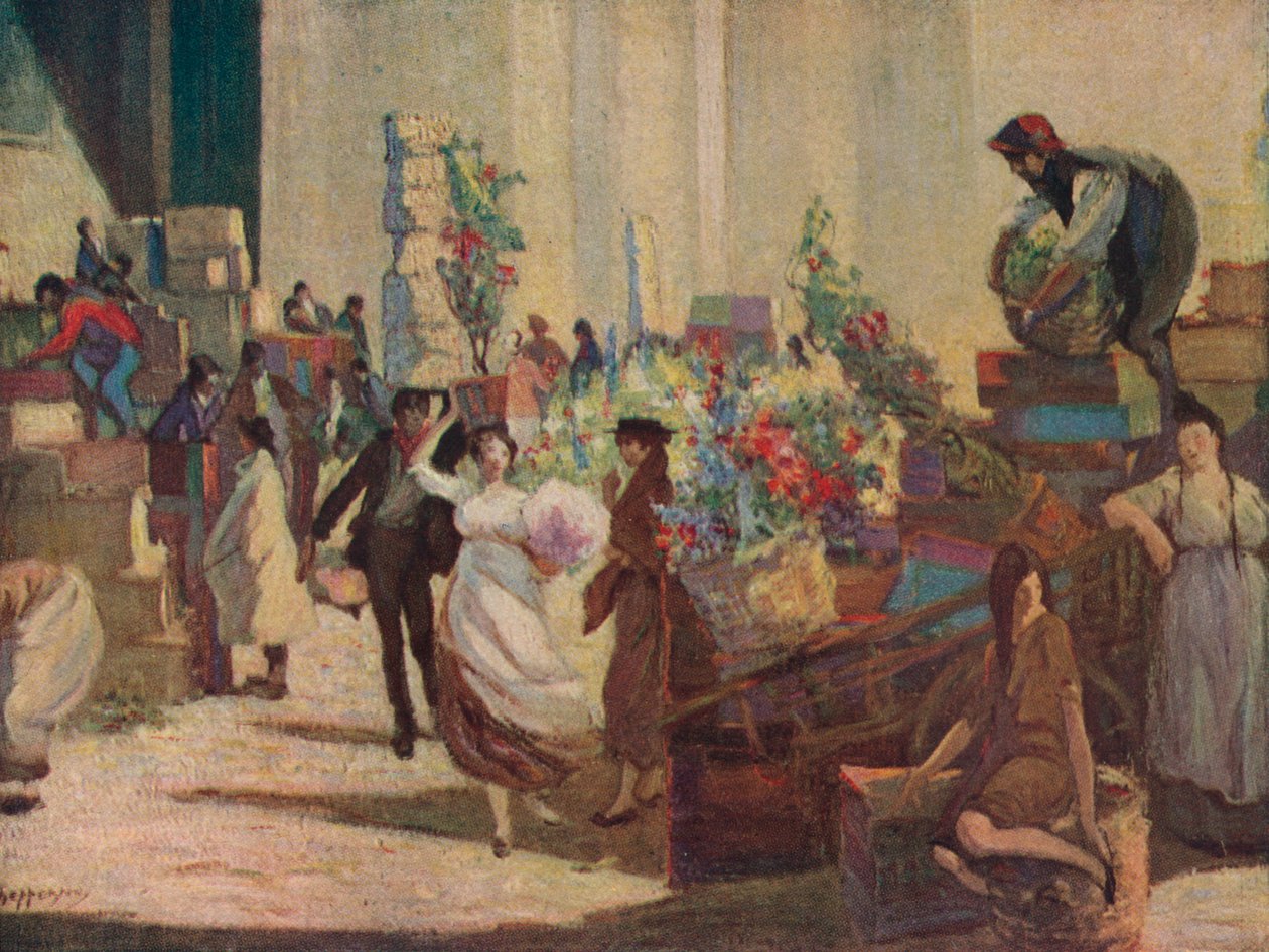 De Markt, ca. 1900 door Claude Allin Shepperson