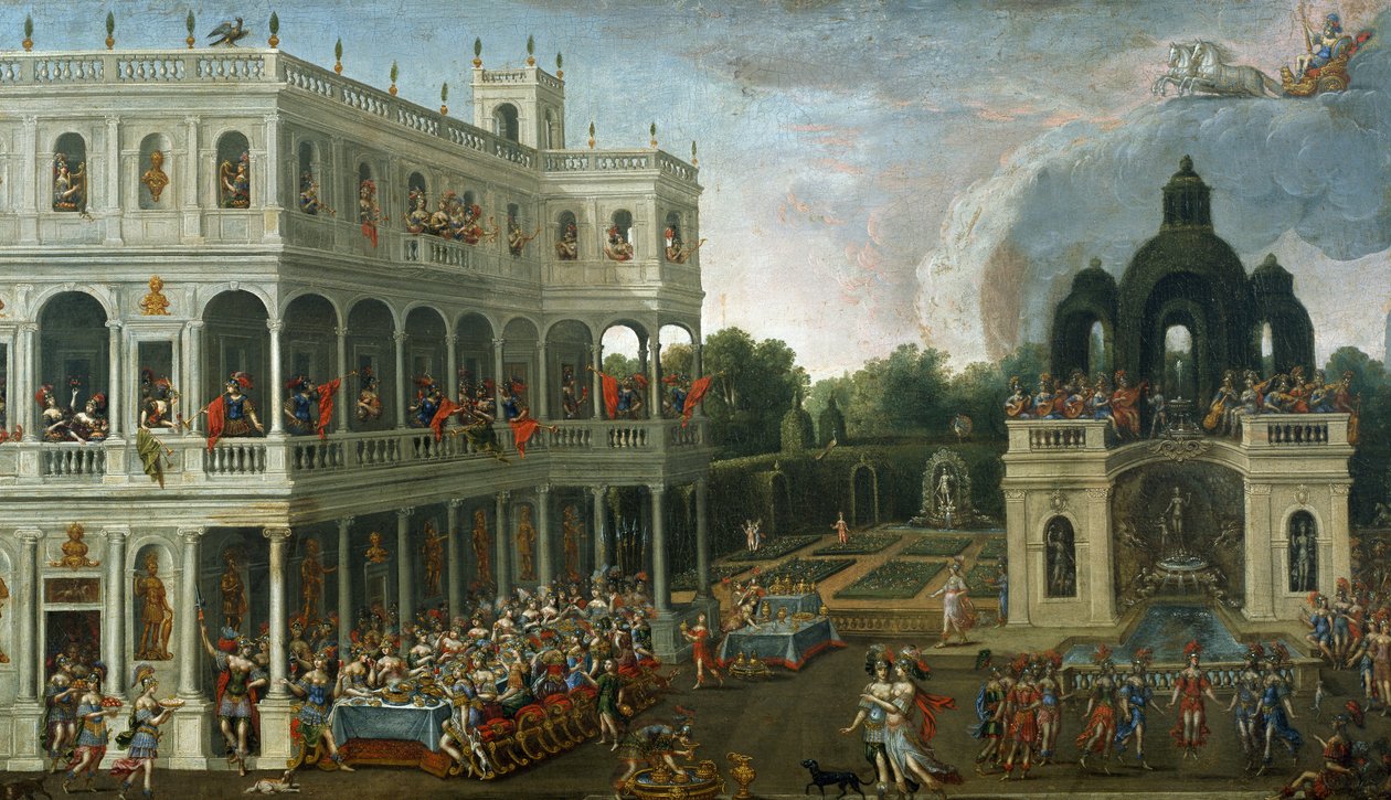Banket van de Amazonen door Claude Deruet