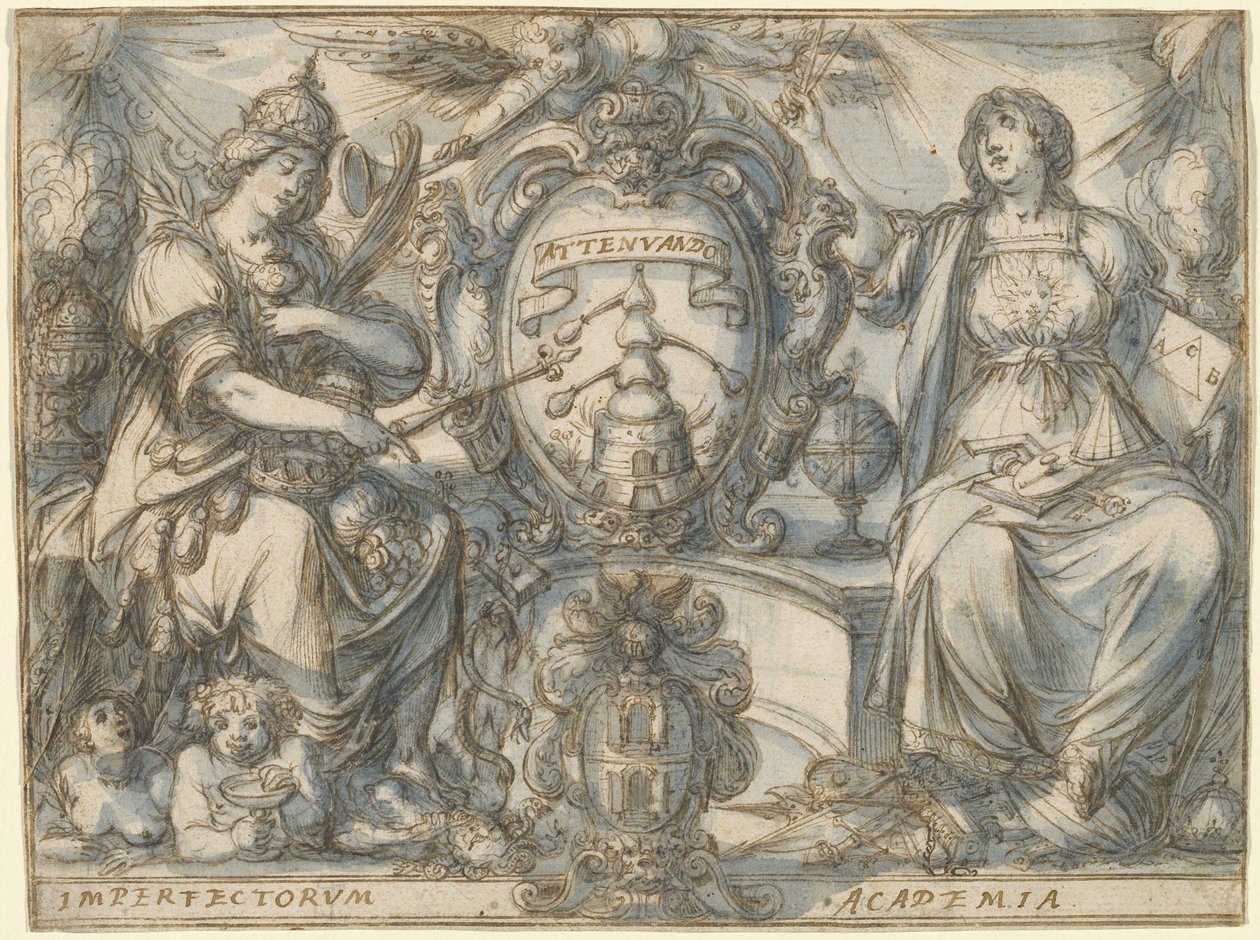 Imperfectorum Academia (Academie van de Onvolmaakten) door Claude Deruet