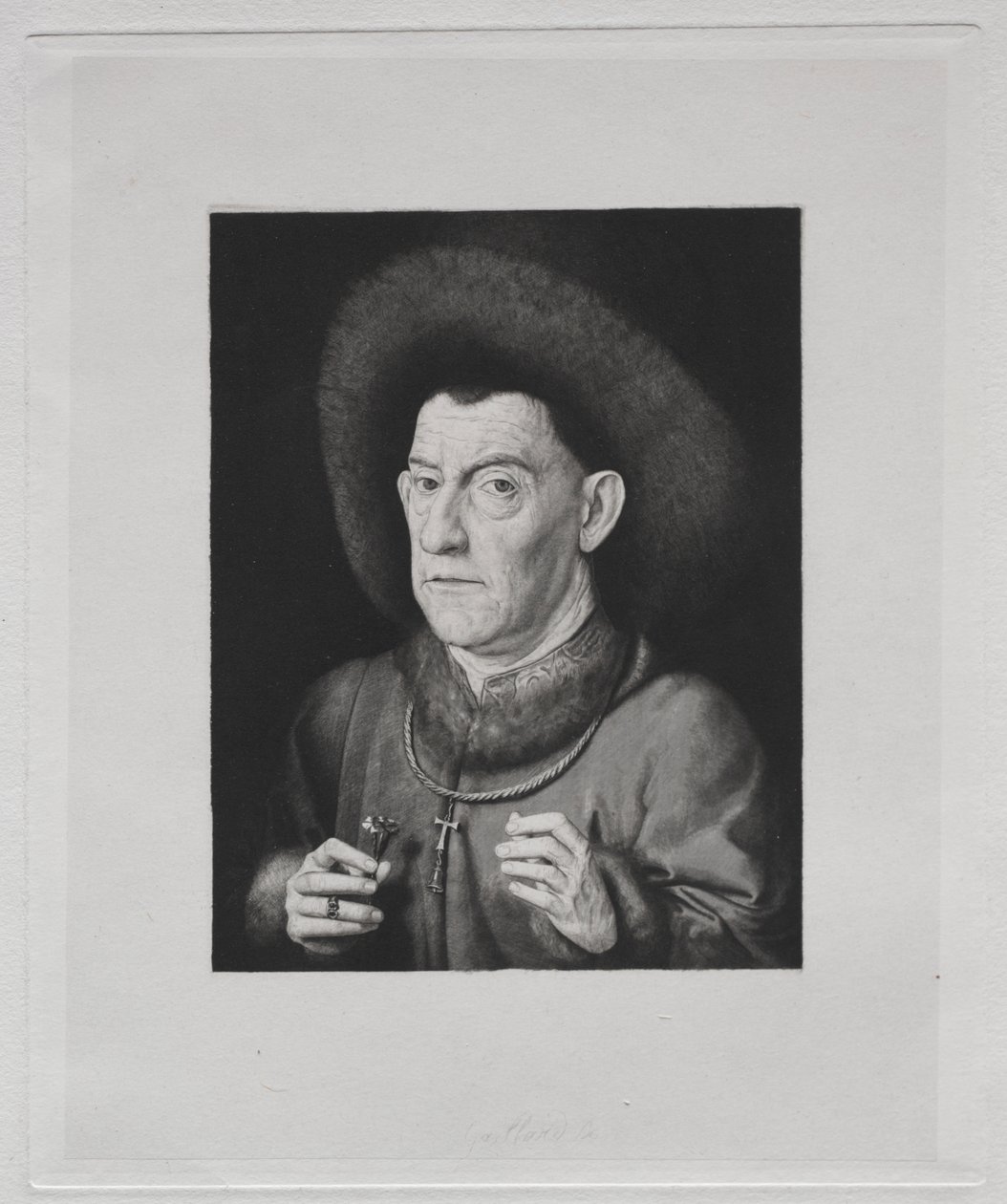 Man met een Anjer door Claude Ferdinand Gaillard