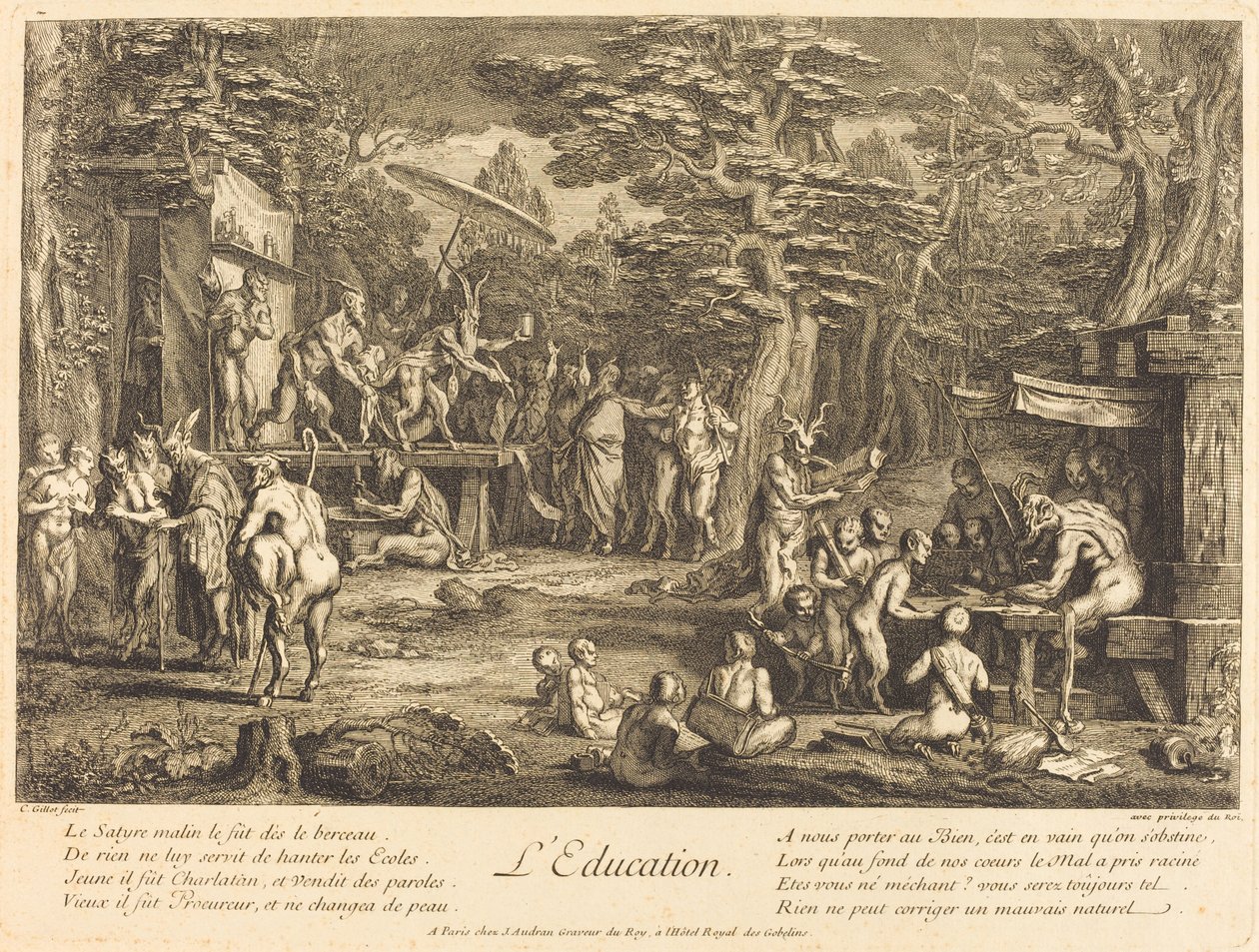 De opvoeding door Claude Gillot