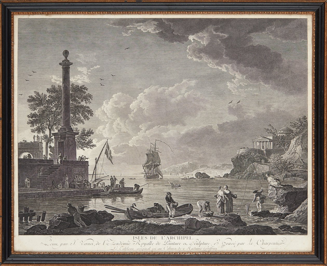 Franse staalgravures door Claude Joseph (after) Vernet