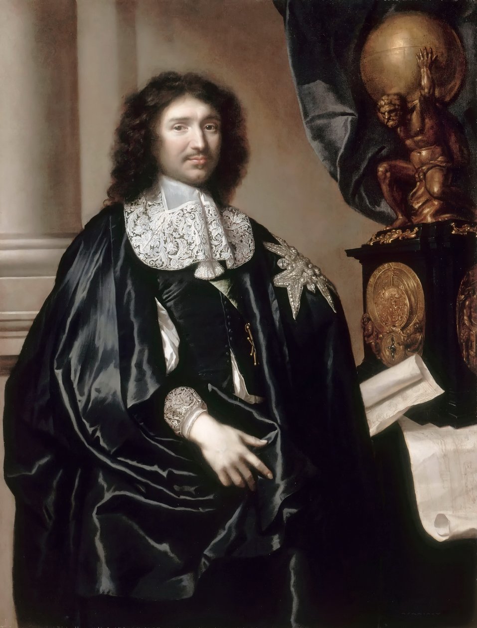 Portret van Jean-Baptiste Colbert 1619-1683 door Claude Lefebvre