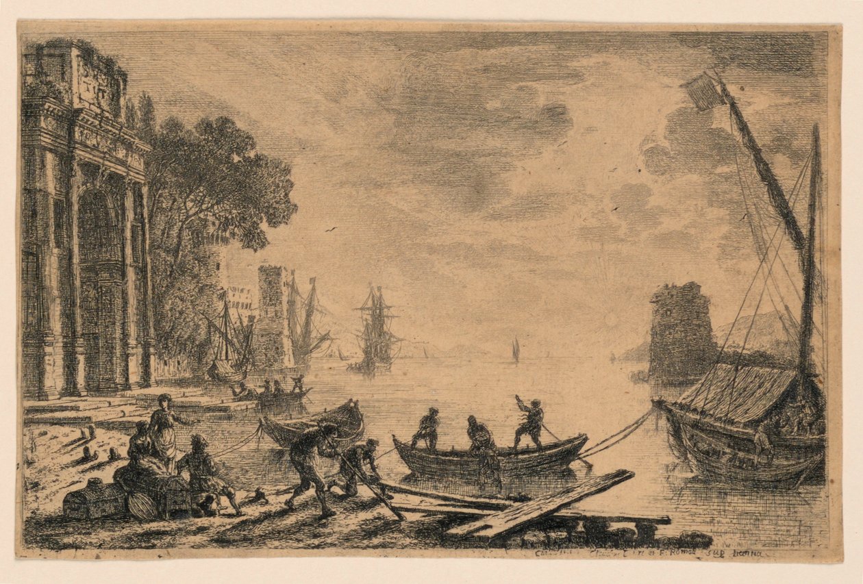 Havengezicht door Claude Lorrain
