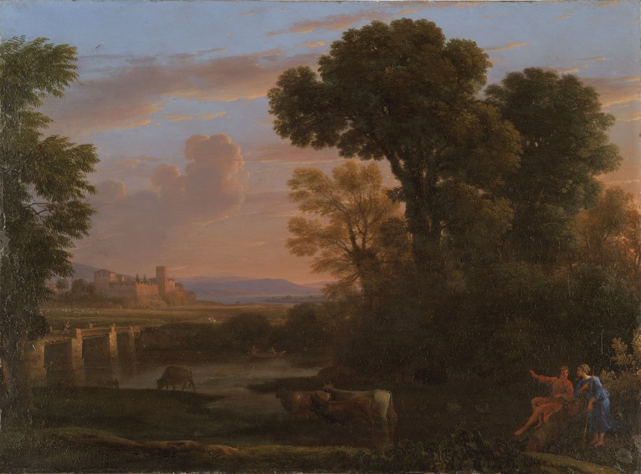 Pastoraal landschap door Claude Lorrain
