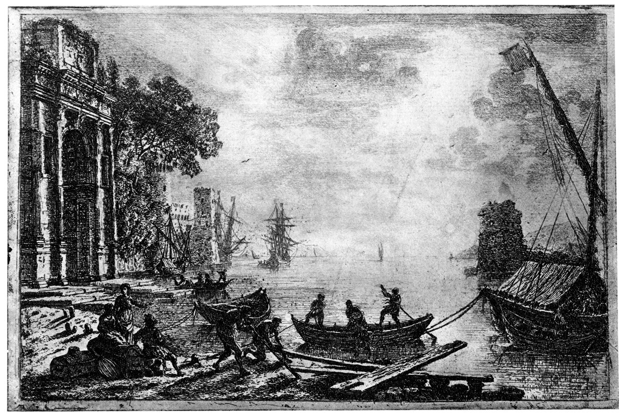 Zonsondergang, c1620-1680 1924 door Claude Lorrain