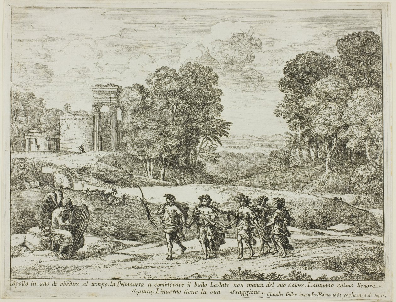 Tijd, Apollo en de Seizoenen door Claude Lorrain