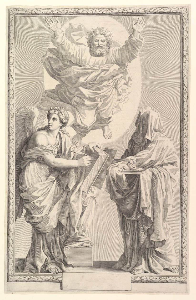 Frontispice voor de Bijbel, 1642 door Claude Mellan