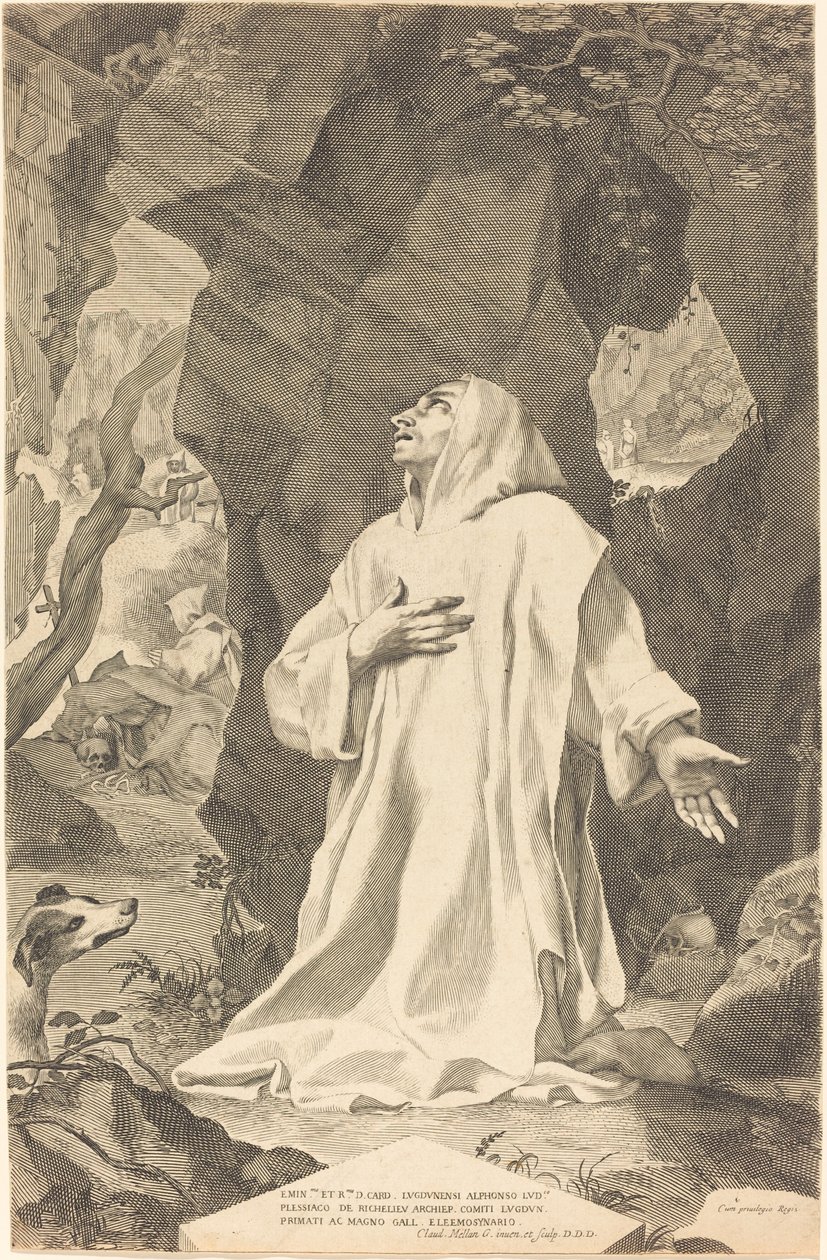 Sint Bruno door Claude Mellan