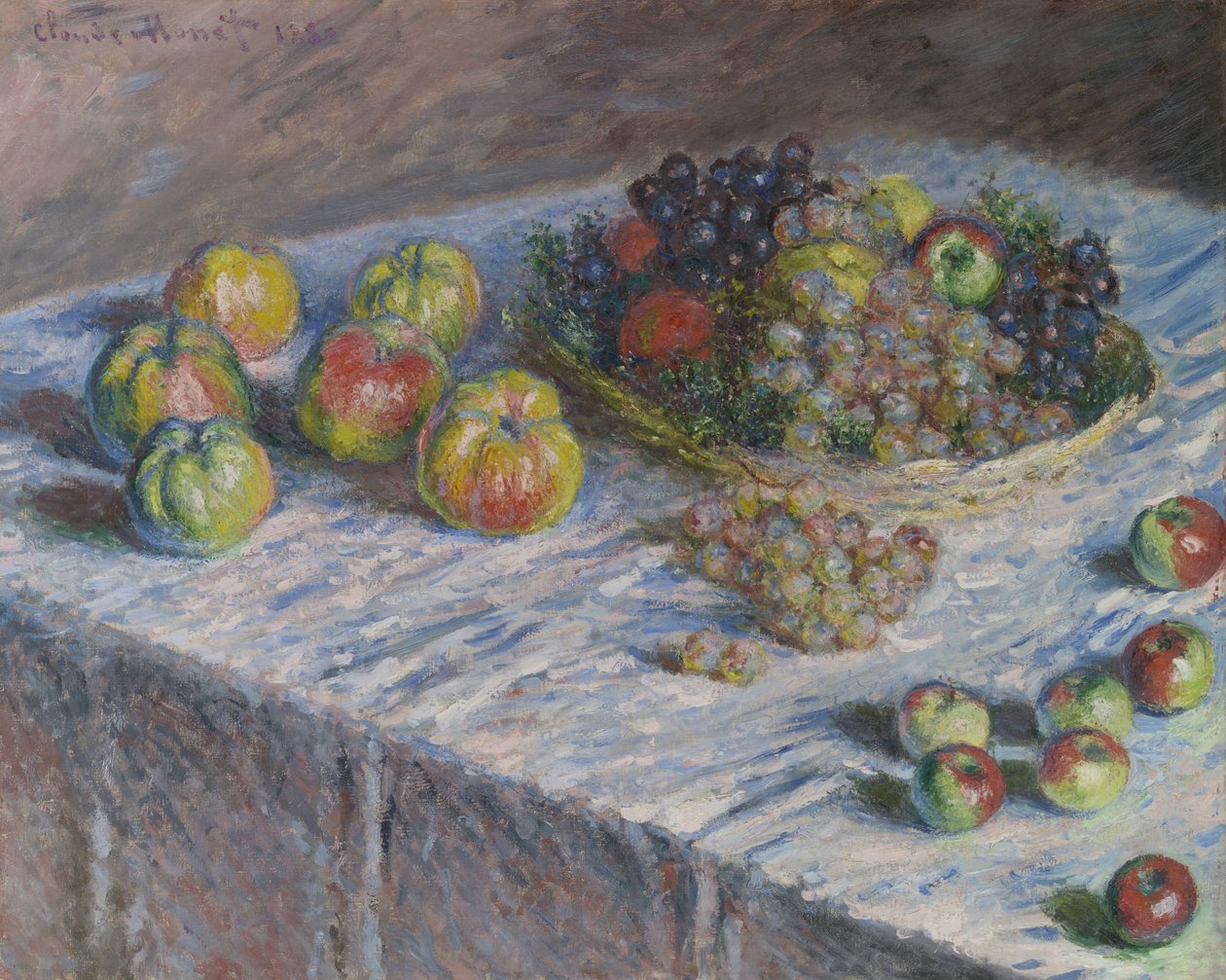 Appels en druiven door Claude Monet