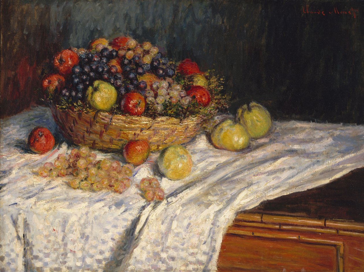 Appels en druiven door Claude Monet