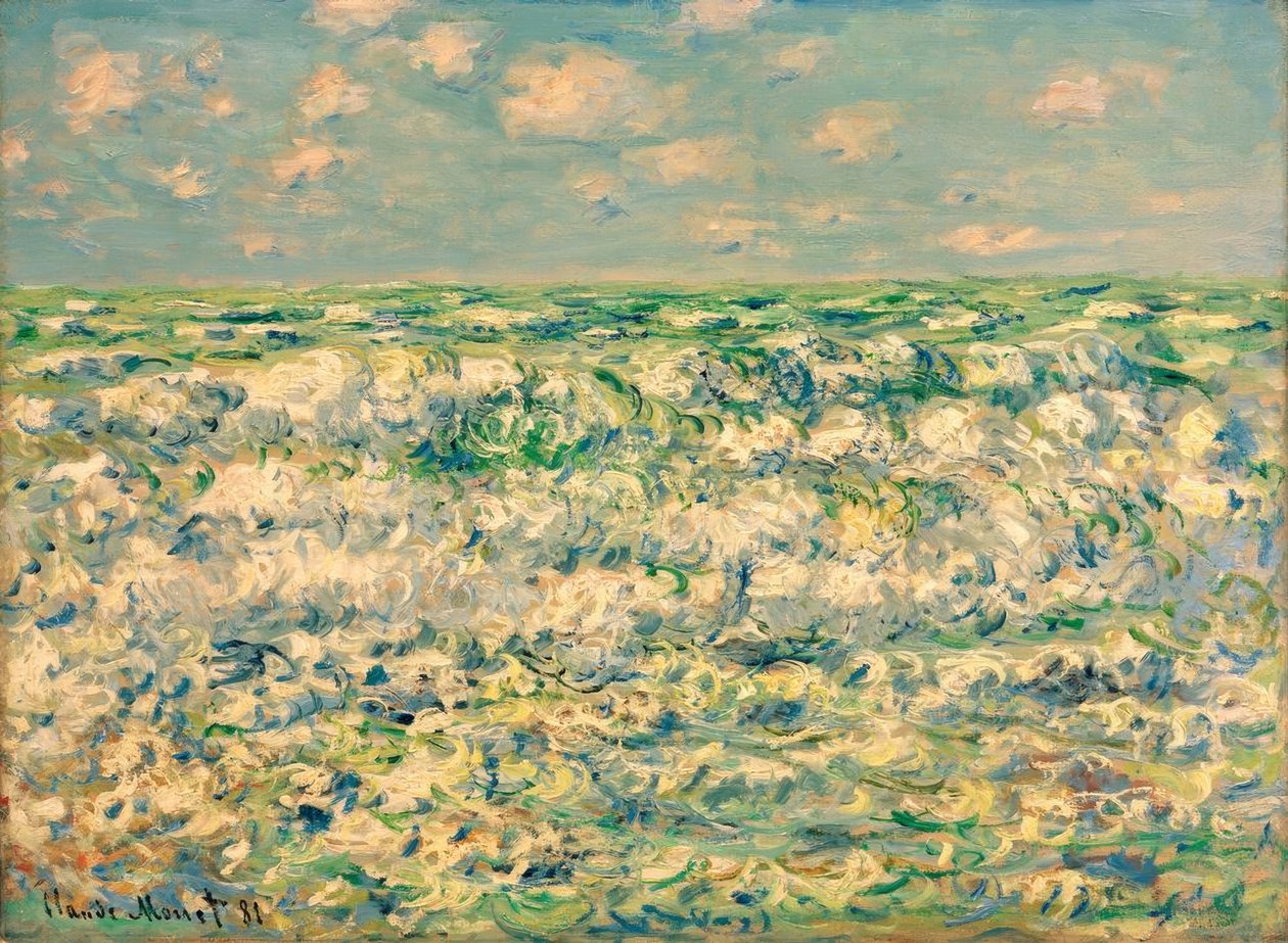 Brekende Golven door Claude Monet