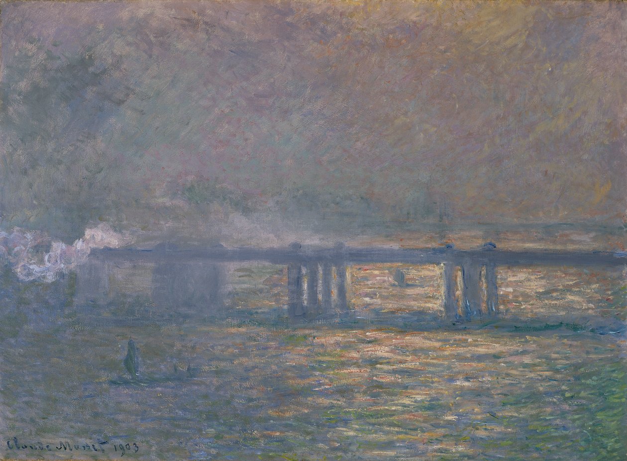 Charing Cross Brug door Claude Monet
