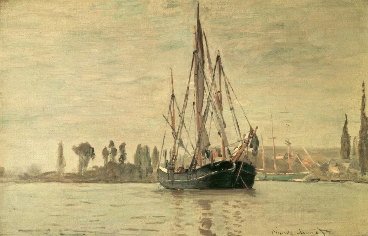 Chassemarée voor Anker (Rouen) door Claude Monet