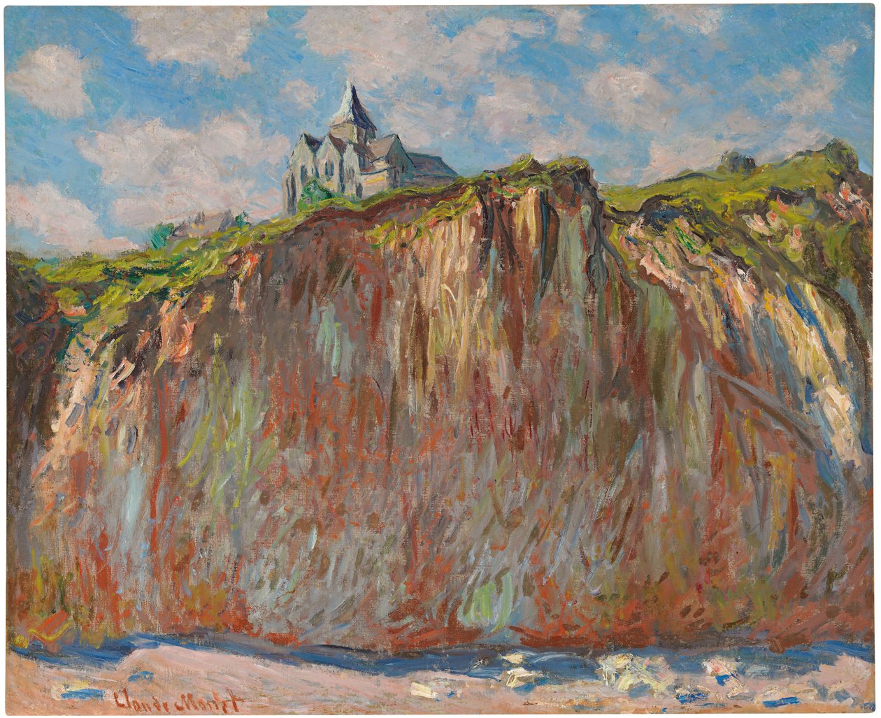 Kerk bij Varengeville, Ochtend Effect door Claude Monet