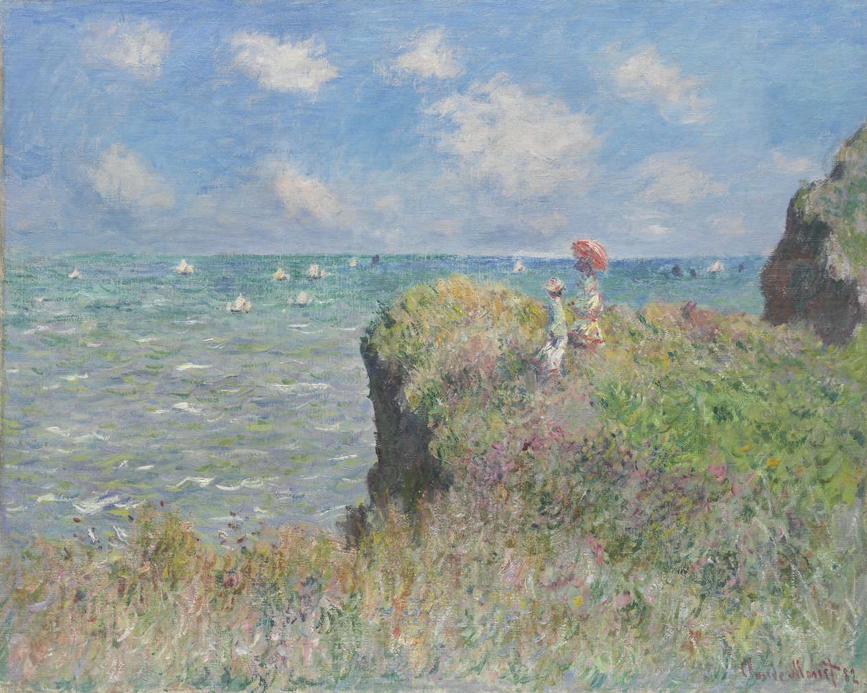 Klifwandeling bij Pourville door Claude Monet