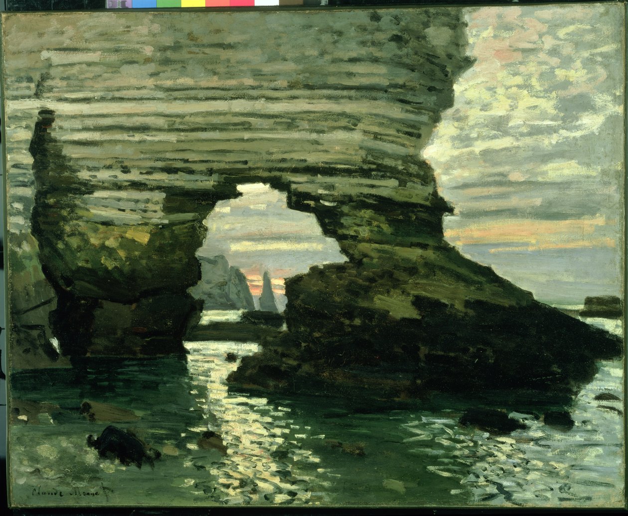 Klip bij Etretat, c.1868-69 door Claude Monet