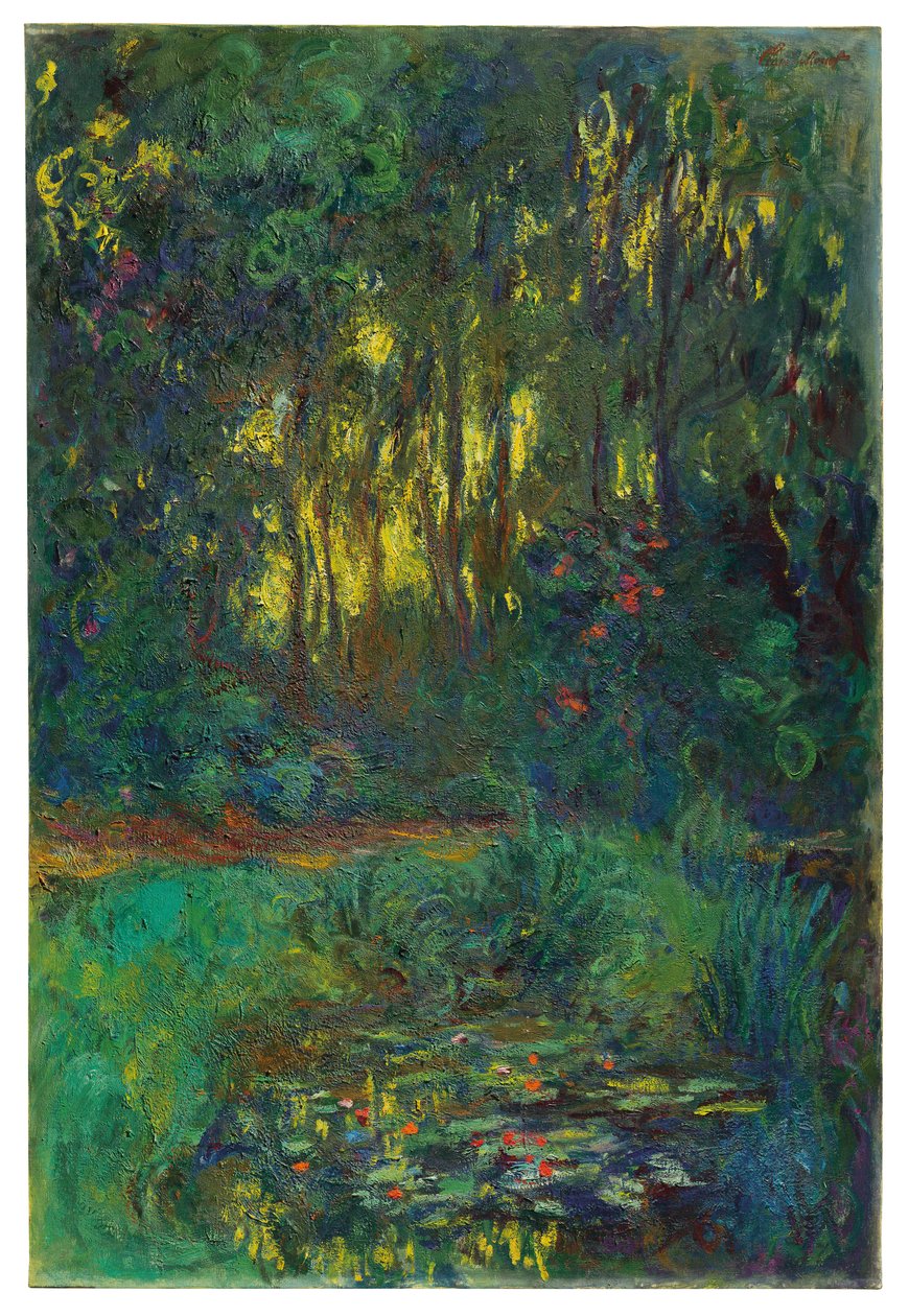 Hoek van de vijver met waterlelies, ca. 1918-19 door Claude Monet