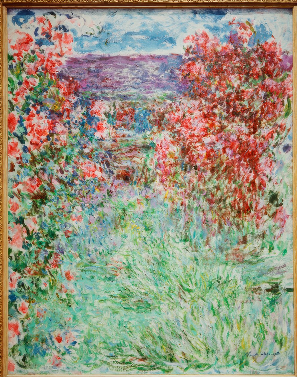 Het huis tussen de rozen door Claude Monet