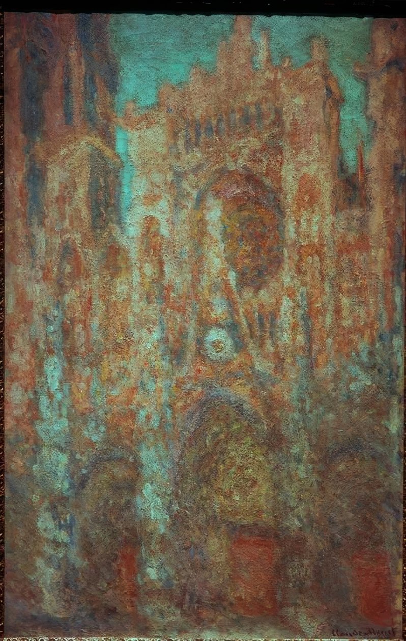 De Kathedraal van Rouen (Kathedraal in Roze) door Claude Monet