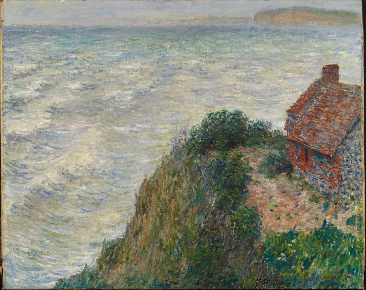 Vissershuis in Petit Ailly, 1882 door Claude Monet