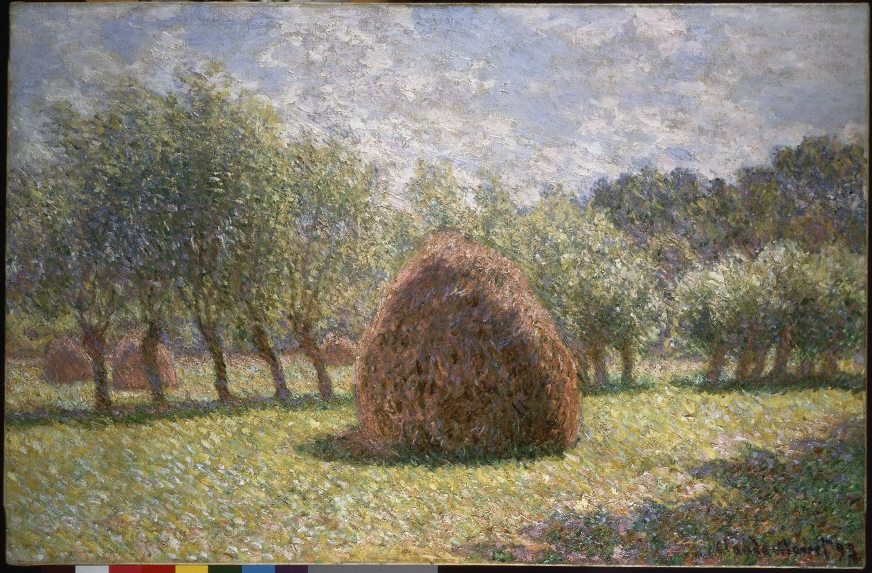 Hooibergen bij Giverny door Claude Monet