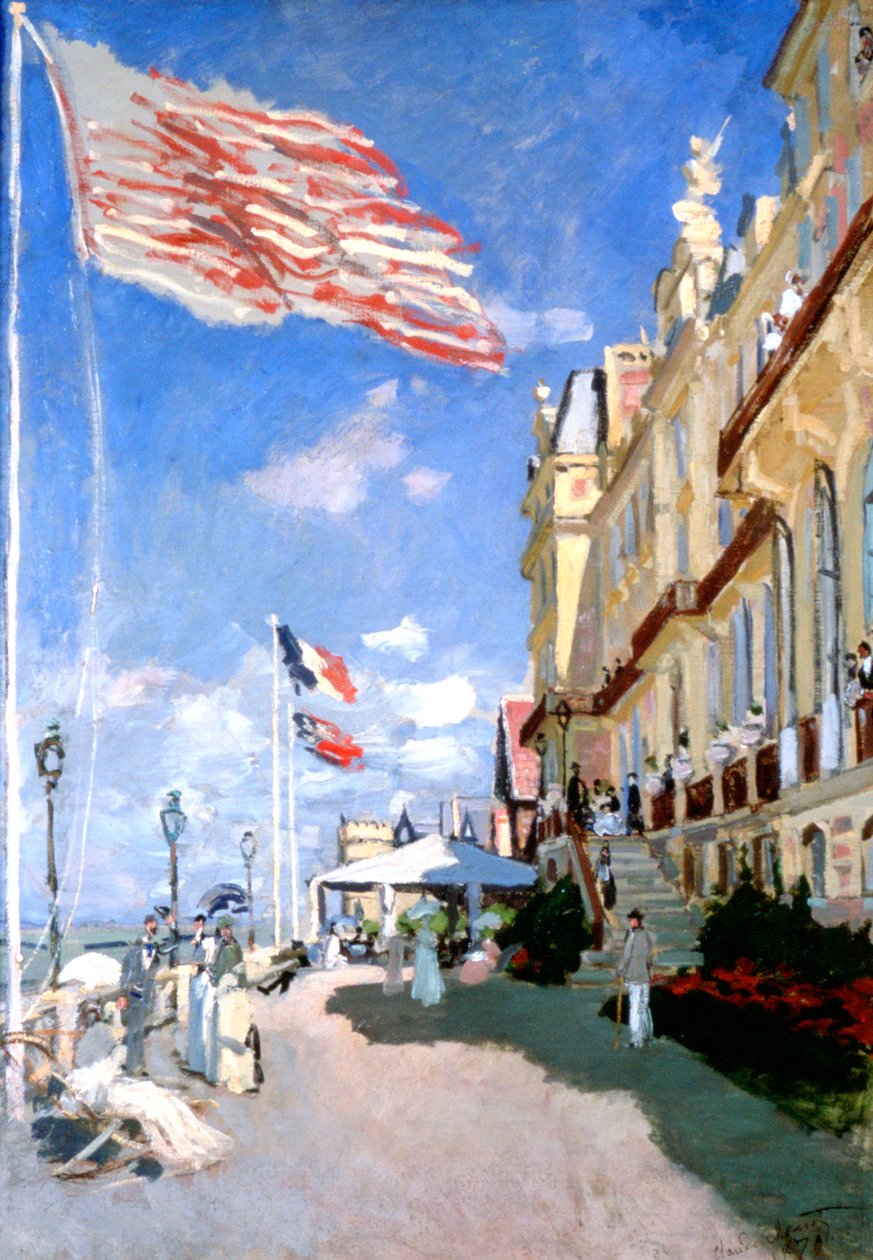 Hotel des Roches Noires, Trouville, 1870 door Claude Monet