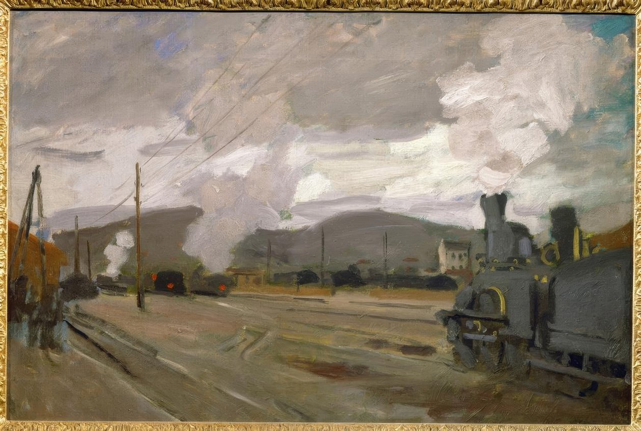 Het station van Argenteuil door Claude Monet